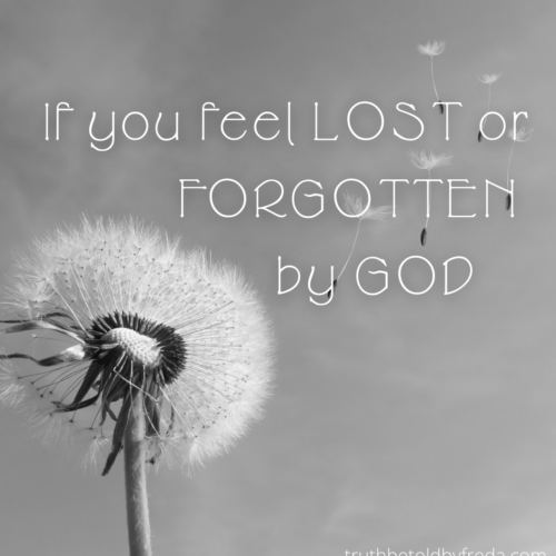 IF YOU FEEL LOST OR FORGOTTEN BY GOD